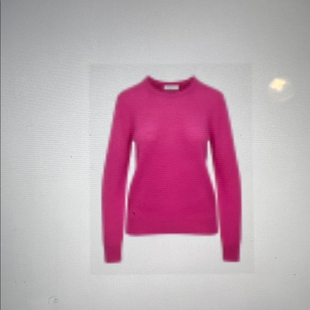 Aritzia Babaton Fuchsia (granita pink) Crew Neck luxe cashmere Sweater